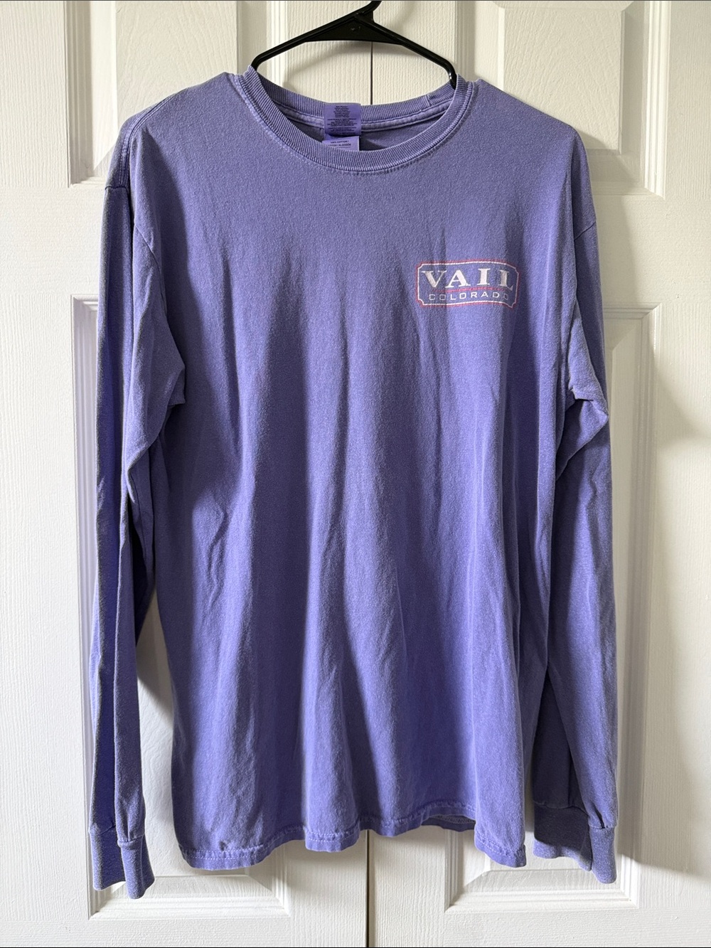 Gildan Long-Sleeve Crewneck Tee with Vail Colorado Logo